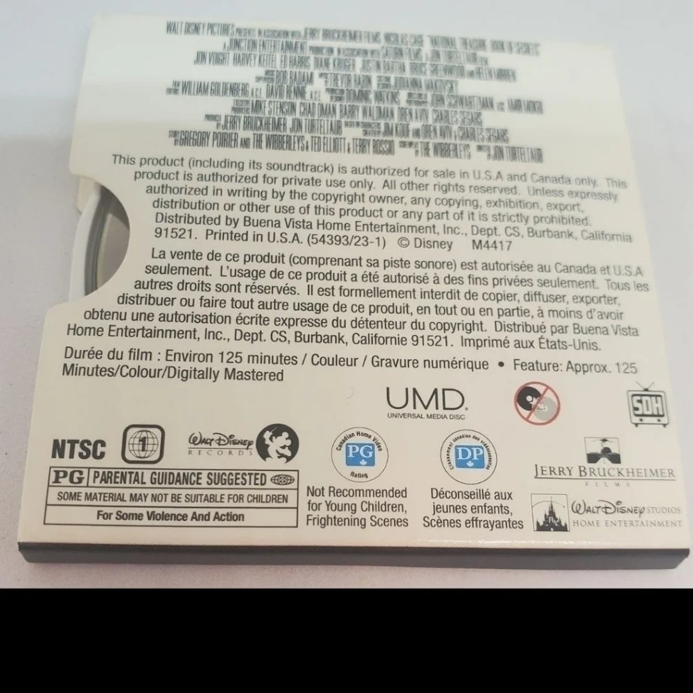 National Treasure 2 Book of Secrets on Sony PSP video